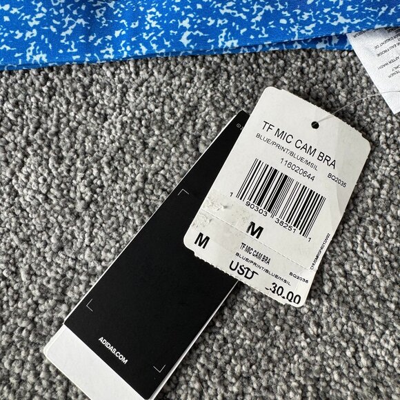 NWT Adidas Sports Bra Women's Climalite  Techfit Bra Size M Blue - Picture 4 of 4